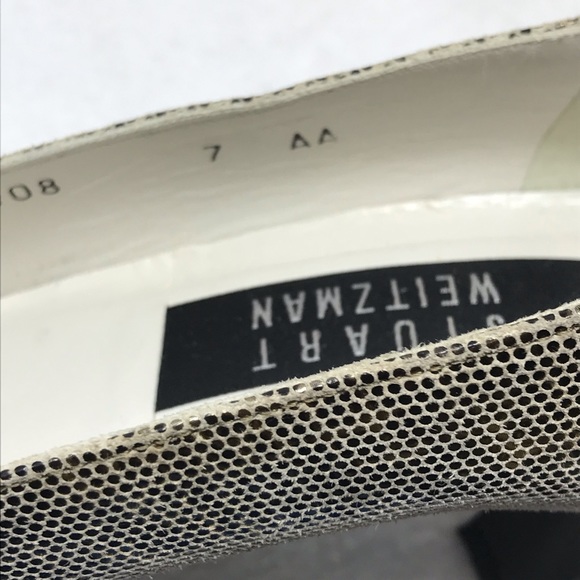 Stuart Weitzman Mid Heel Leather Slip On Pump Size 7 - Picture 7 of 8